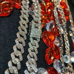 Elegant Silver Necklace three chains 20” family pack